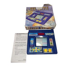 Vintage Radio Shack Sea Battle Blue Electronic Handheld Game - TESTED and WORKS!